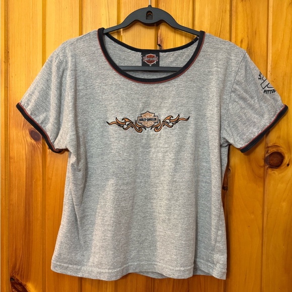 Harley-Davidson Gray Tee with Black Trim - Picture 1 of 2